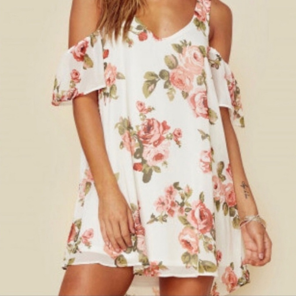 Show Me Your Mumu Birdie Ruffle Roses Dress XS